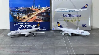 Comparison - Boeing 747-8 Mould Diecast 1/400 Phoenix NG Models - Lufthansa D-ABYM D-ABYP