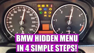 How to access HIDDEN MENU on BMW 1 series, 3 series, 5 series 6, 7 Series, X1, X3, X5, X6 in 4 steps