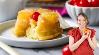 Mini Pineapple Upside-down Cakes (Pineapple Upside-down Cupcakes)