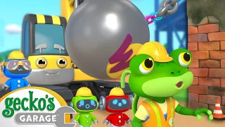 Watch Out Eric! Wrecking Ball Chaos | Gecko's Garage | Trucks For Children | Cartoons For Kids