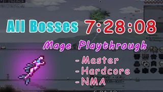 Mage playthrough All Bosses speedrun 7:28:08 / Master, Hardcore, NMA, Random Seed