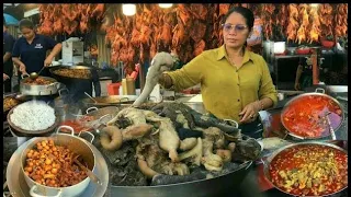 Popular Cambodian Street Food - Delicious Whole Duck, Chicken Vegetables Soup, Grilled Duck & More