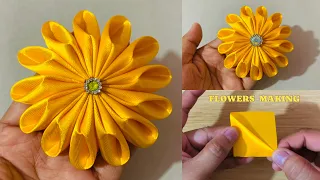 How to make Flowers | Easy ribbon flowers | How to make Ribbon Flowers | Flower Making | DIY Flower