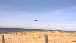 Avion de chasse - Survol du littoral des landes - Rafale