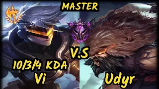 Nightblue3 (VI) vs UDYR - 10/3/4 KDA JUNGLE GAMEPLAY - NA Ranked Master