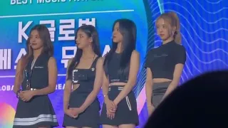 ITZY's reaction to TXT's speech