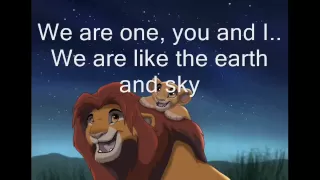 Lion King 2-We are one w/ Lyrics