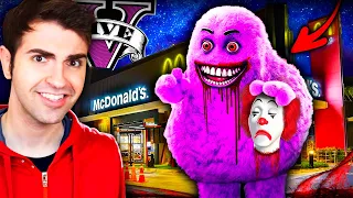 ENCONTRÉ LA GUARIDA SECRETA DE GRIMACE en GTA 5! 🥤🍦🍟