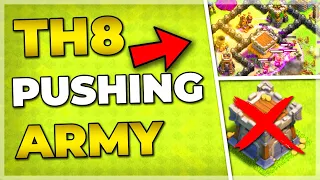 BEST TH8 TROPHY PUSHING ATTACK STRATEGY WITH AND WITHOUT CC!! | Clash of Clans