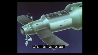 Rare footage of the Soviet Salyut 1 Space station module preparation