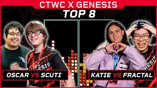 STACKING MASTERCLASS!!! | Oscar vs Blue Scuti & Fractal vs Katie | CTWC X GENESIS Tetris Regional