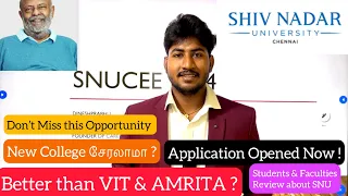 Shiv Nadar University,Chennai|SNUCEE 2024|College Review|Better than VIT&Amrita?|Applications Opened