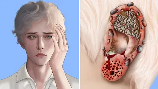 ASMR Removal Dog Ticks & Maggot Infected Ear | Severely Injured Animation