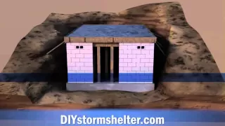 Concrete block DIY Storm Shelter 12x20 foot