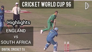 CRICKET WORLD CUP 96 / ENGLAND vs SOUTH AFRICA / 14th Match / Highlights / DIGITAL CRICKET TV