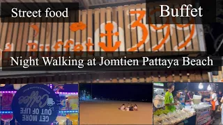 Night Walking at Jomtien Pattaya Beach Thailand/ one of the best City