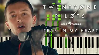 Twenty One Pilots - Tear In My Heart (Piano Tutorial +Sheet Music)