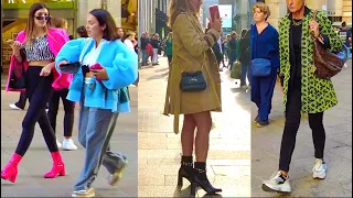 MILAN STREET FASHION How to dress Fashionable in Fall/Autumn?   [4K Ultra HD]