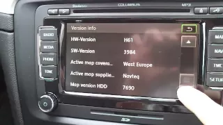 VW/SKODA Mini test mode menu - RNS 510 / Columbus.