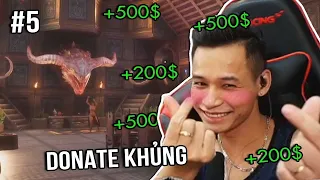 (Conan Exiles #5) Thiết kế lại lâu đài, ngại đỏ mặt khi được đại gia Andy donate số tiền khủng.