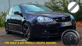 Golf 5 GTI PIRELLI Edition (360PS 500Nm) POV on AUTOBAHN [NO SPEED LIMIT] POPS & BANGS by Cars2Drive