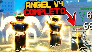 DESPERTEI O VERDADEIRO PODER DA RAÇA ANGEL V4 COMPLETO NO BLOX FRUITS!!