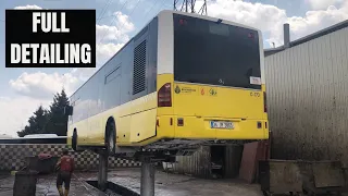 How to Washing Public city bus // deep cleaning transit bus . washing big car