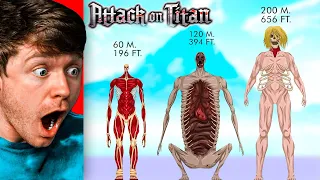 Attack on Titan the SIZE COMPARISON Reaction! (Updated)