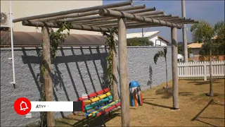 20 models of RUSTIC PERGOLA made of treated eucalyptus (wooden)