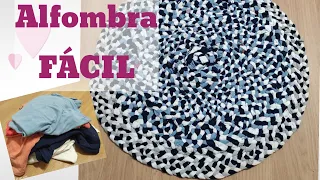 DIY Reciclar Prendas Viejas ALFOMBRA de TRAPILLO con camisetas o Remeras