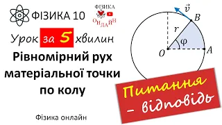 10 клас: Рух тіла по колу. Обертова частота. Кутова та лінійна швидкості. Доцентрове прискорення.