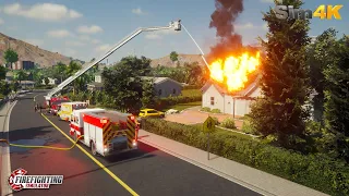 FireFighting Simulator | Call Out 6 - Unstable Roof - SimPlay 4K UHD