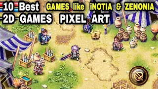 Top 10 Pixel Art Games OFFLINE OPEN WORLD Games Android (Pixel art games Like ZENONIA and iNOTIA)