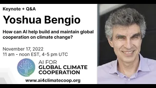 AI4GCC Talk Series: Prof. Yoshua Bengio Q/A session about AI, Public Good, and Climate Change