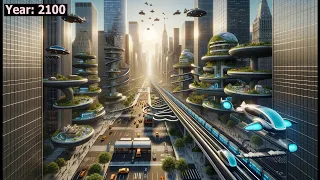 New York City in the future, year: 2100