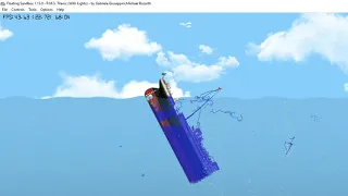 floating sandbox titanic sinking