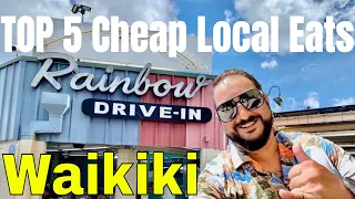 Top 5 Cheap Local Eats in Waikiki | Oahu, Hawaii #waikiki #oahu #hawaii #honolulu #travelvlog