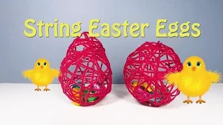 String Eggs Made Easy - DIY String Easter Eggs - Fun Crafts for Kids