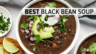 BLACK BEAN SOUP is a vegetarian soup that's SO DARN good!