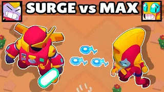 SURGE vs MAX | 1vs1 | NUEVO BRAWLERS BRAWL STARS | CUAL ES EL MEJOR HÉROE?