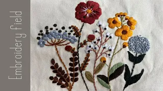 Basic flower embroidery for beginners with free Pattern