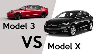 Tesla MODEL 3 vs MODEL X Comparison