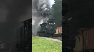 Town Full Of Smoke!  You Want Smoke?  You Got It!  Steam Locomotive Burning Coal, Parade Of Steam 23