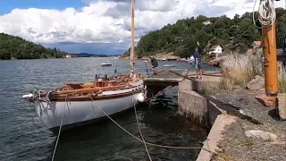 Colin Archer - Jomfruen| Stepping the mast. Boat ride in the archipelago, Norway