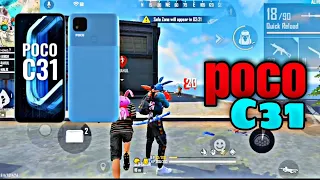 poco C31 Free Fire game play | Free Fire poco C31 highlights | Ultra Graphics-test | gaming phone