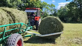 Sianokiszonka 2023, zbiór drugiego pokosu. Zetor & Ursus