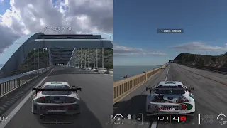 Gran Turismo 6 vs 7 - Grand Valley Speedway vs Highway 1 (Direct Comparison / Side by Side)