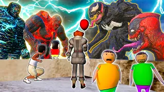 GTA 5 Horror Story : Gulli Bulli & Sinchan Fight With Venom LAVA GOD, ICE GOD, Dead Pool Venom