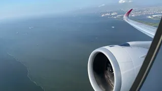 Japan Airlines A350-941 JA14XJ take off from tokyo haneda airport with full power