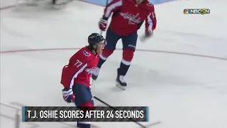 Highlights  Capitals raise Stanley Cup banner, then dominate Bruins